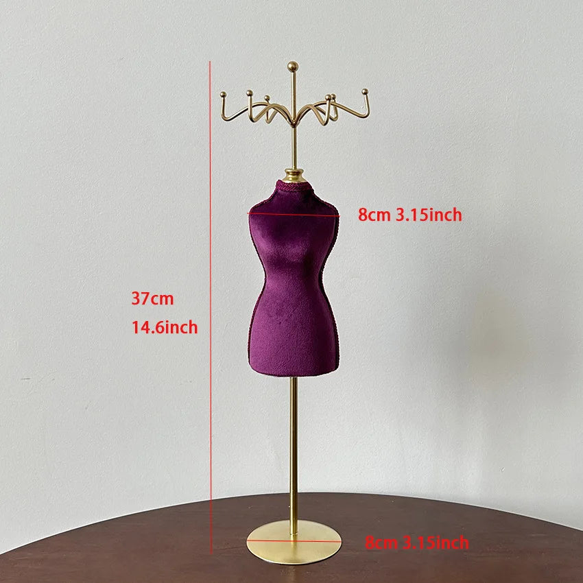 Buste Collier Velours Rotatif 360 Degrés