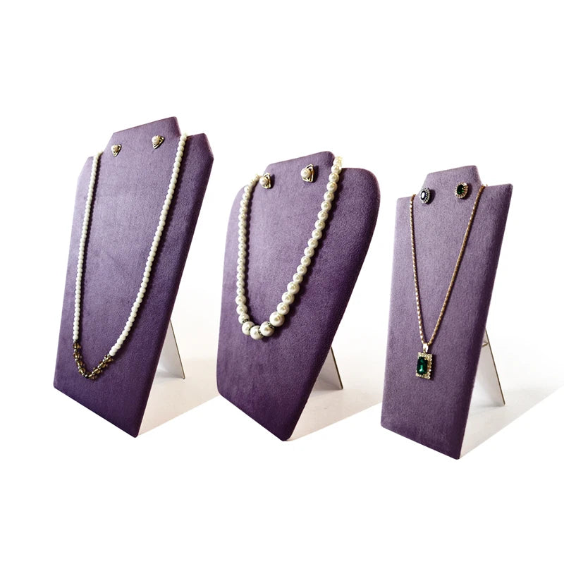 Présentoir Collier Velours Plat Multicolore