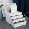 Boite Bijoux Cuir Velours 4 Niveaux Premium