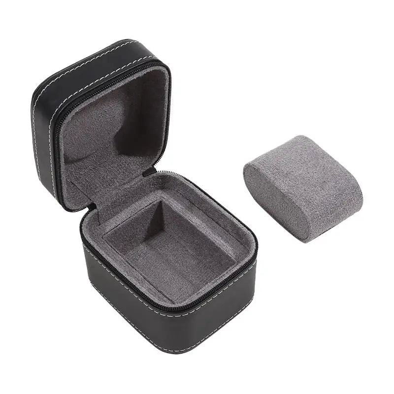 Boite Montre Cuir Voyage Compact 10x8cm