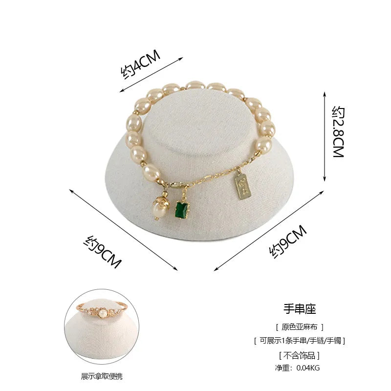 Présentoir Collier Bois Hêtre Lin Magasin