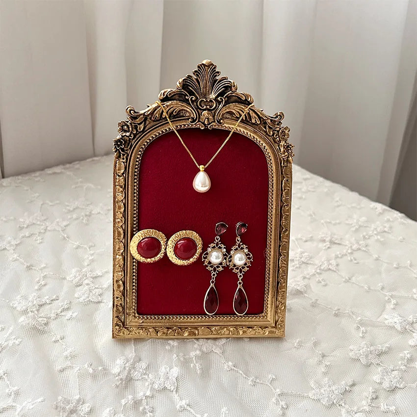 Présentoir Bijoux Résine Velours Rétro Vintage