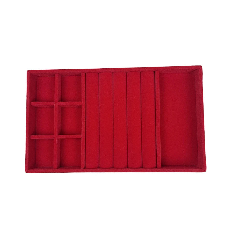 Plateau Bijoux Velours Rouge Multi Configurations