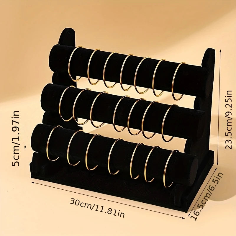 Présentoir Bois 3 Niveaux Bracelet Perles