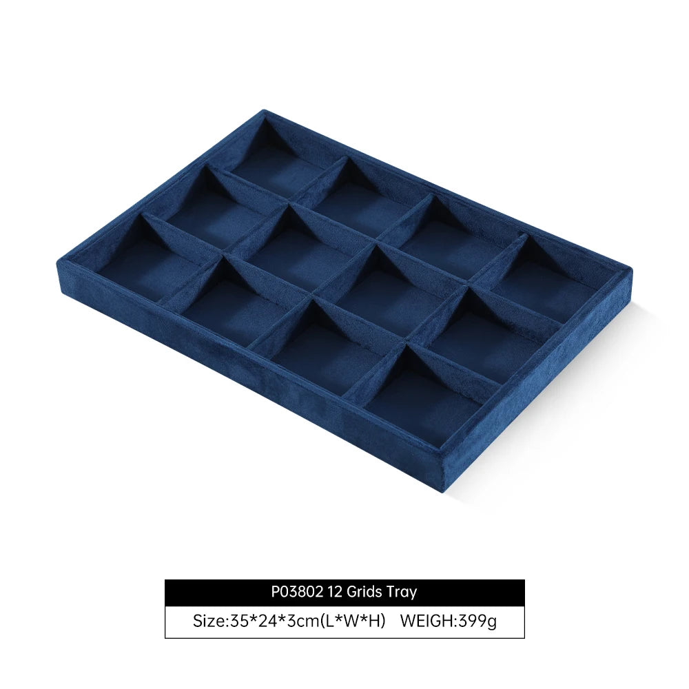 Plateau Bijoux Velours Empilable Tiroir Multi Coloris