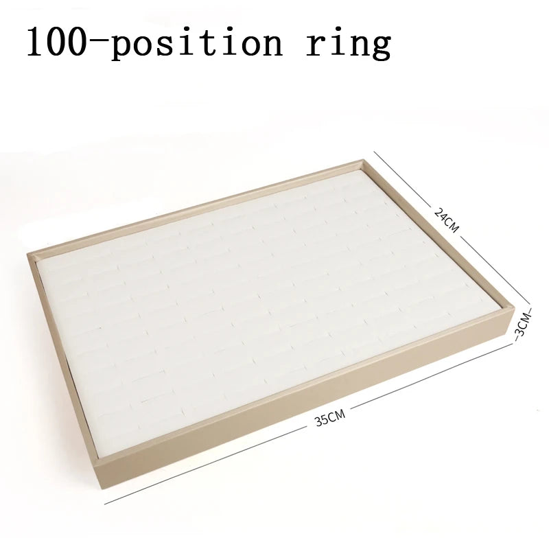 Plateau Bijoux Cuir Empilable Séparateurs Modulaire