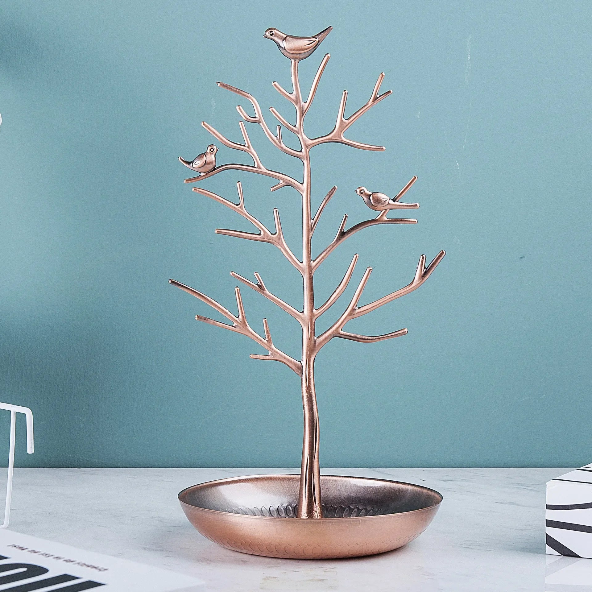 Porte Bijoux Métal Oiseaux Branches