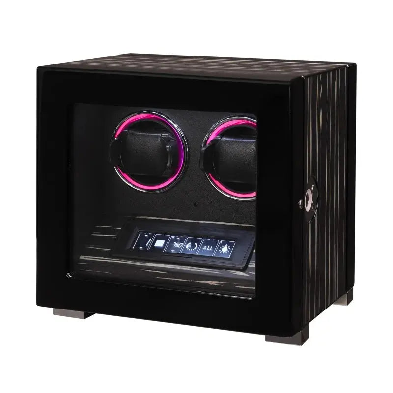 Remontoir Montre Bois Noir Ébène Duo