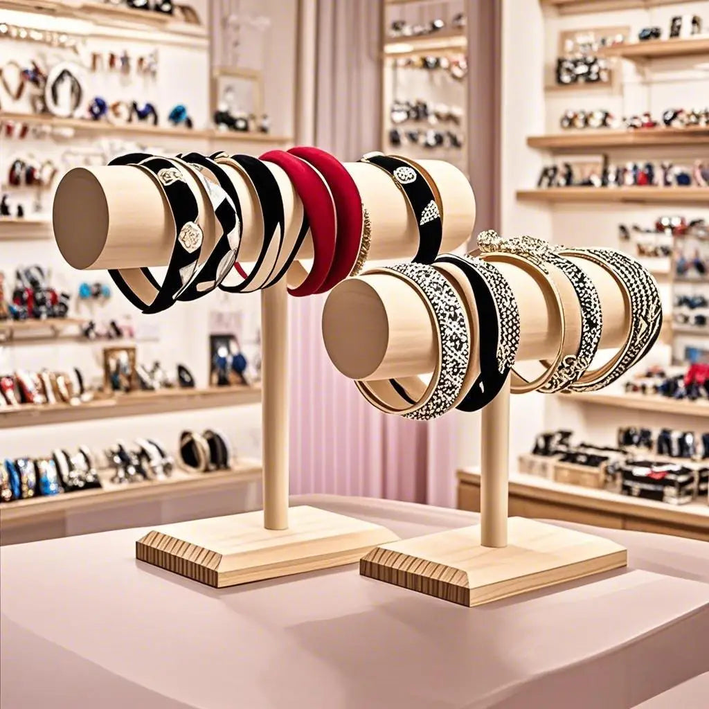 Présentoir Bois Dur Barre T Bracelet Montre