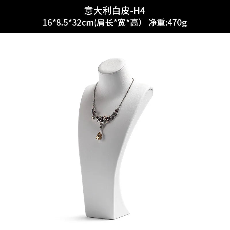 Buste Collier Cuir Premium Modulable Vitrine