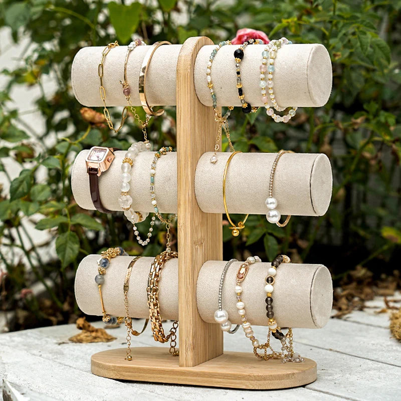 Présentoir Bois 3 Niveaux Bracelet Montre