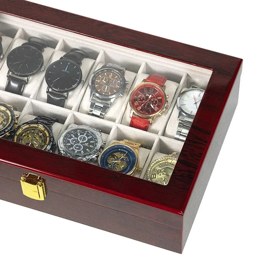 Boîte Montre Bois Mallette Voyage Cadeau