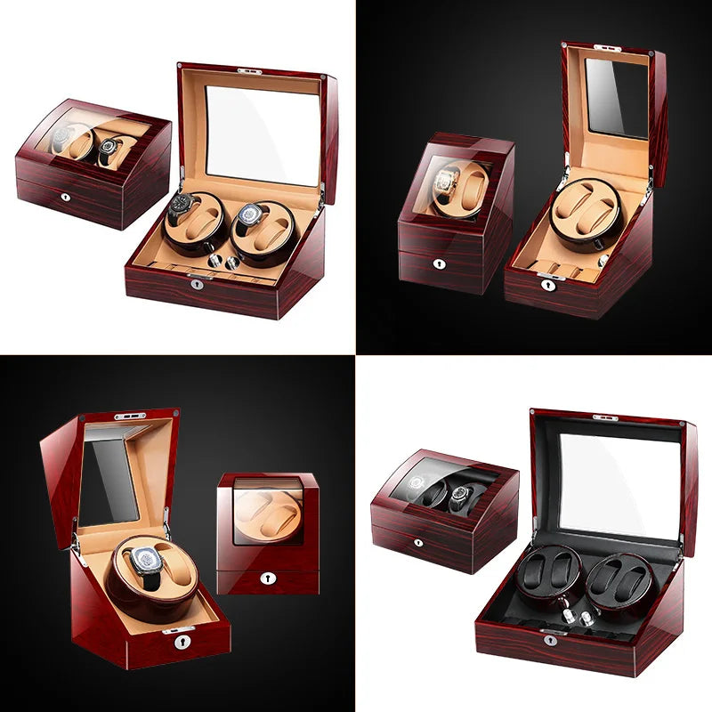 Coffre Fort Montre Bois Remontoir 4+6 Clé