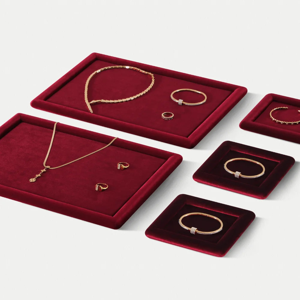 Plateau Bijoux Velours Plat Organisateur