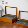 Boite Bijoux Bois Rétro Multi Bagues Colliers Vitrine