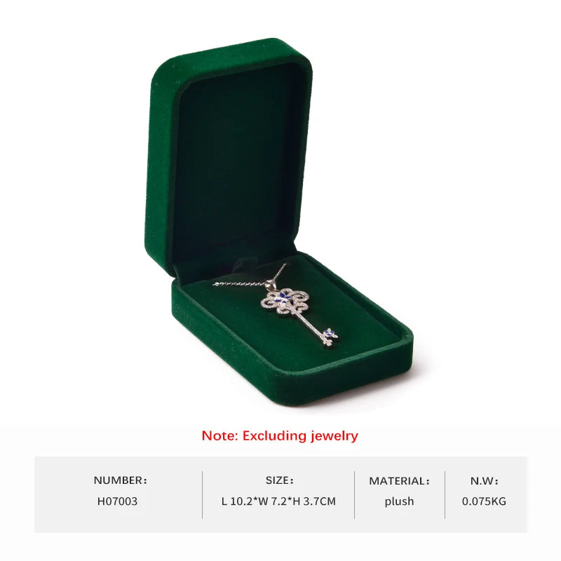 Boîte Bijoux Velours Vert Pierre Précieuse