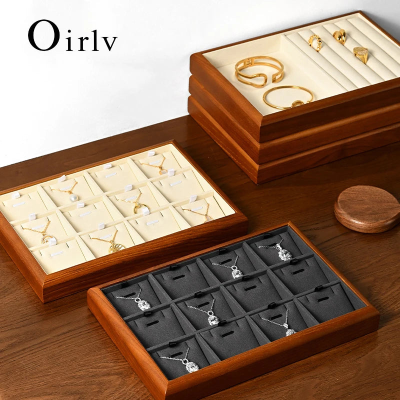 Boîte Bijoux Bois Plateaux Multi-Configurations