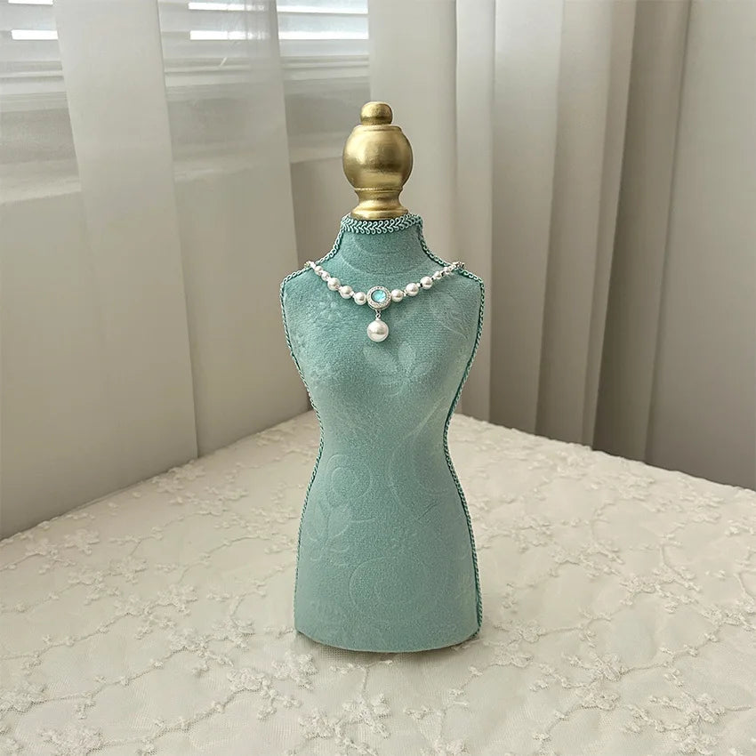 Présentoir Collier Bois Massif Vintage Vitrine