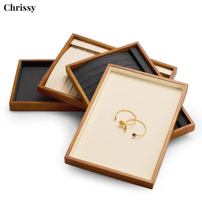 Porte-Bijoux Bois Empilable Bracelet Montre Boucle Oreille