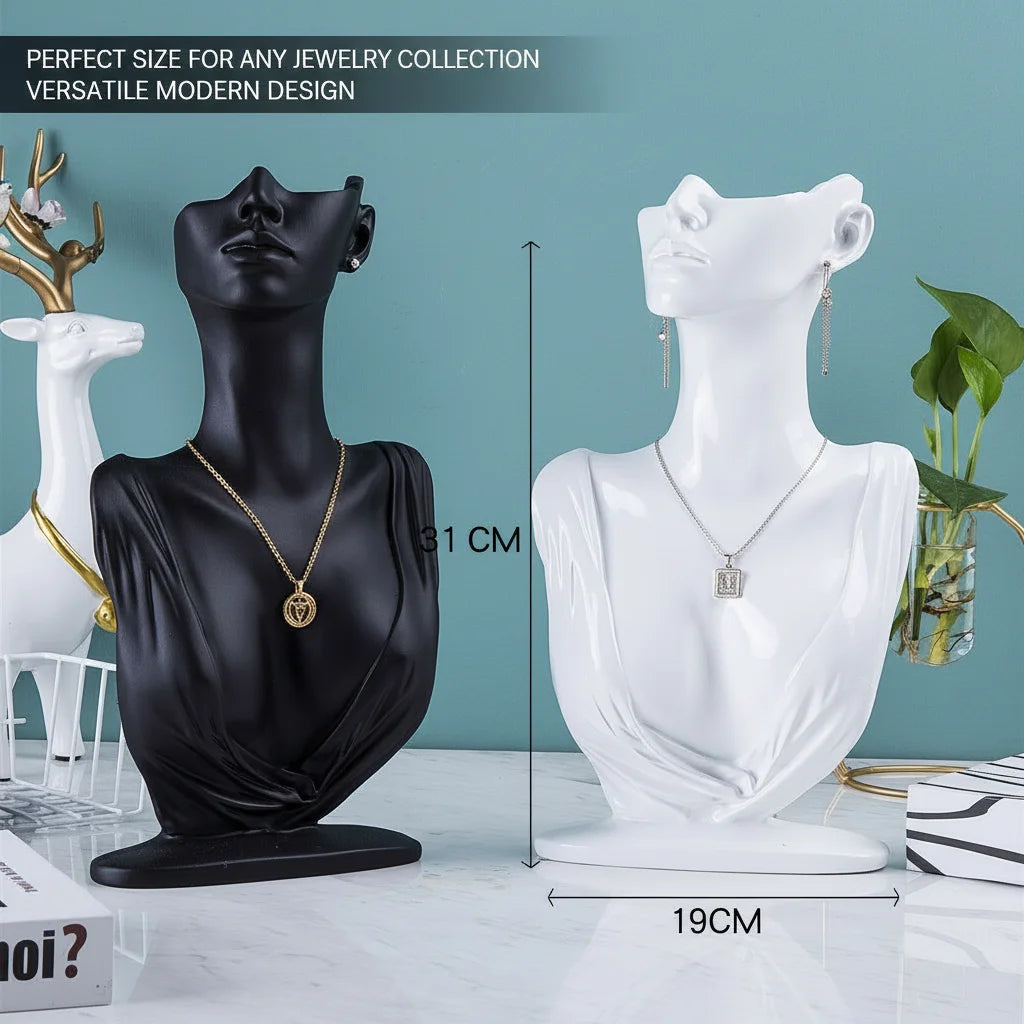 Buste Bijoux Résine Présentoir Décoratif Vitrine