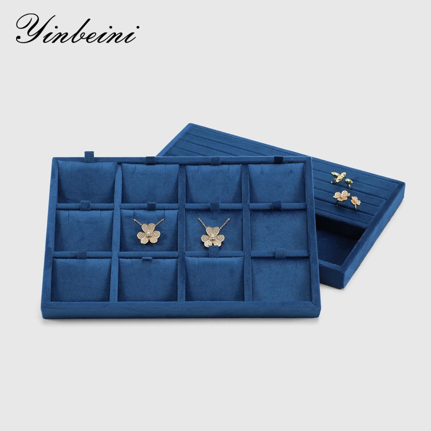 Plateau Bijoux Velours Tiroirs Multi Compartiments