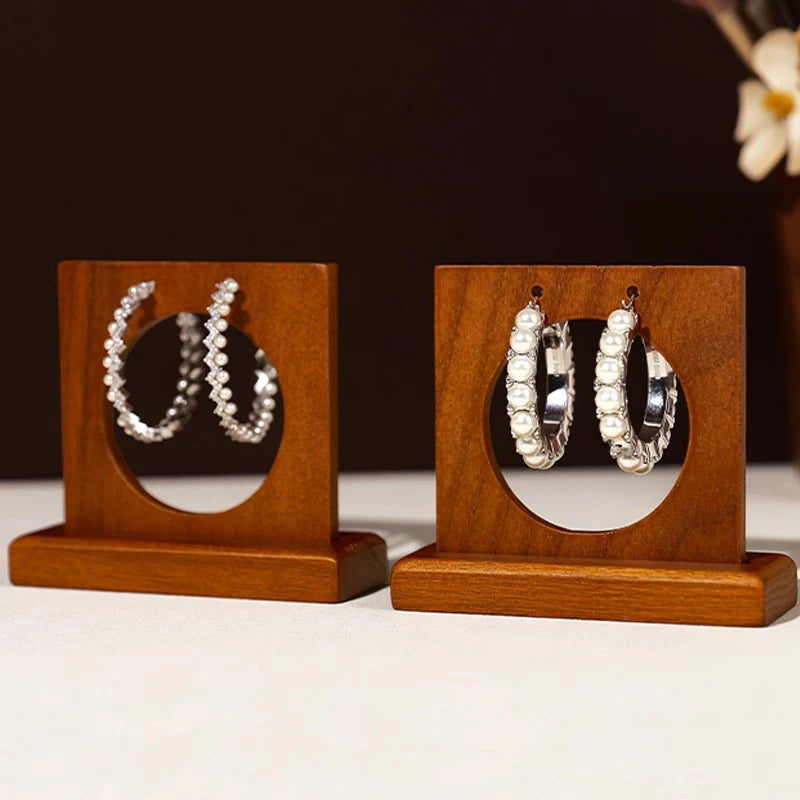 Présentoir Boucle d'Oreille Bois Suspendu Élégant