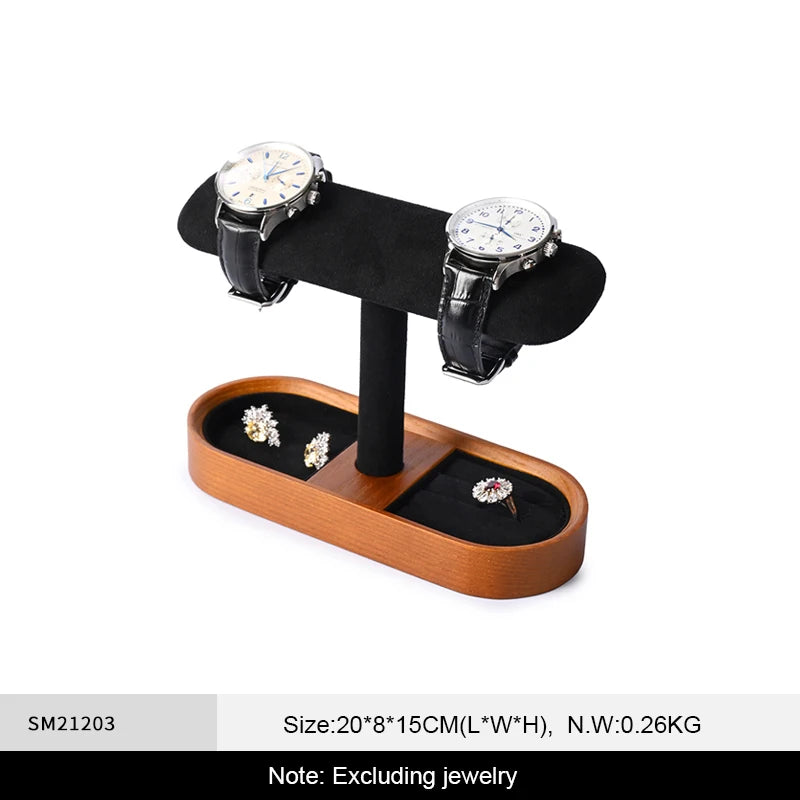 Présentoir Montre Bois Massif T-Bar Bracelet