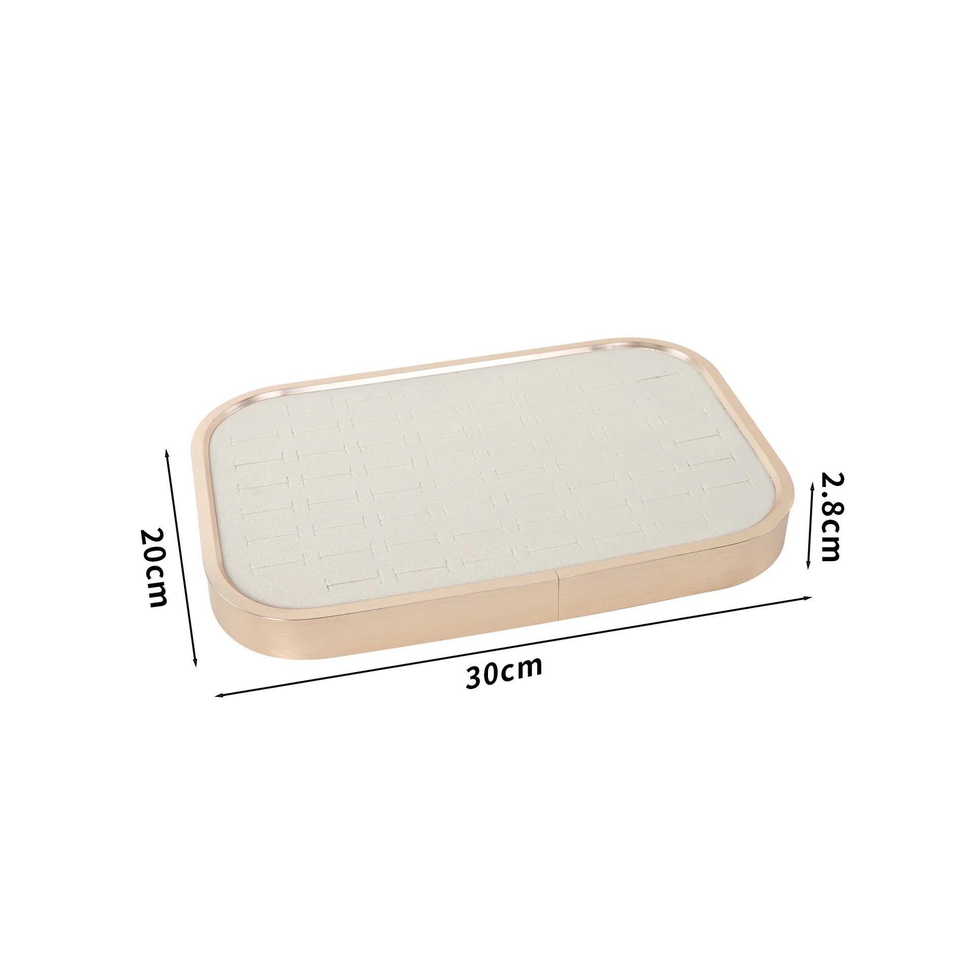 Plateau Bijoux Métal Blanc Modulable Vitrine