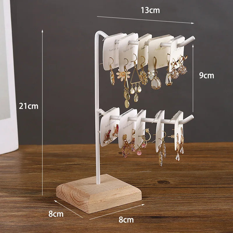 Porte Bijoux Bois Métal Crochet Multi Usages