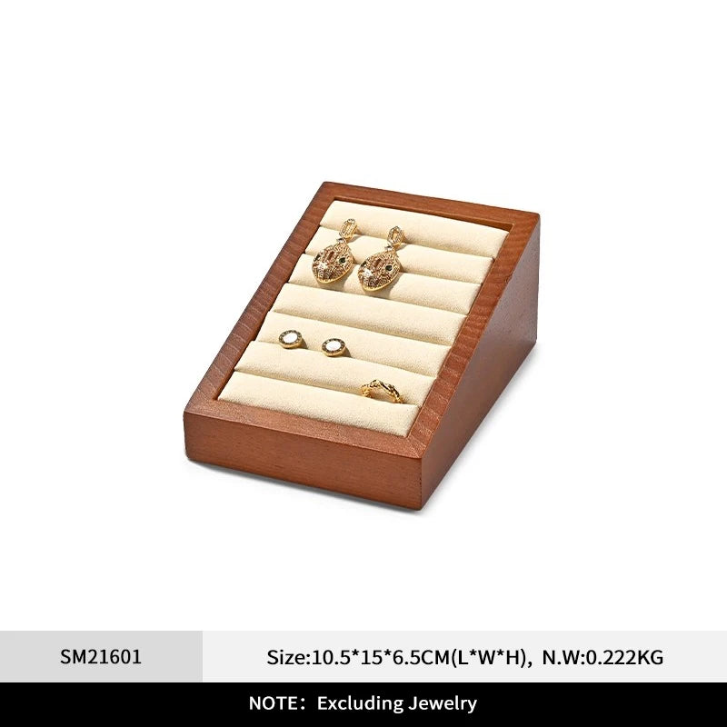 Présentoir Bijoux Bois Beige Collier Multifonctions