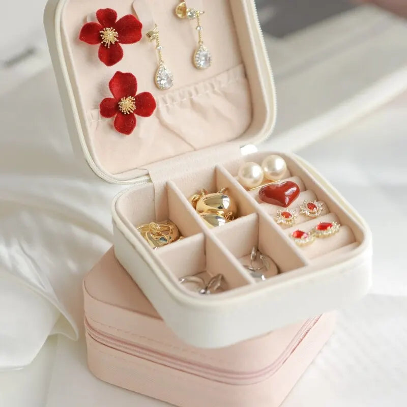 Boite Bijoux Cuir Double Niveau Voyage