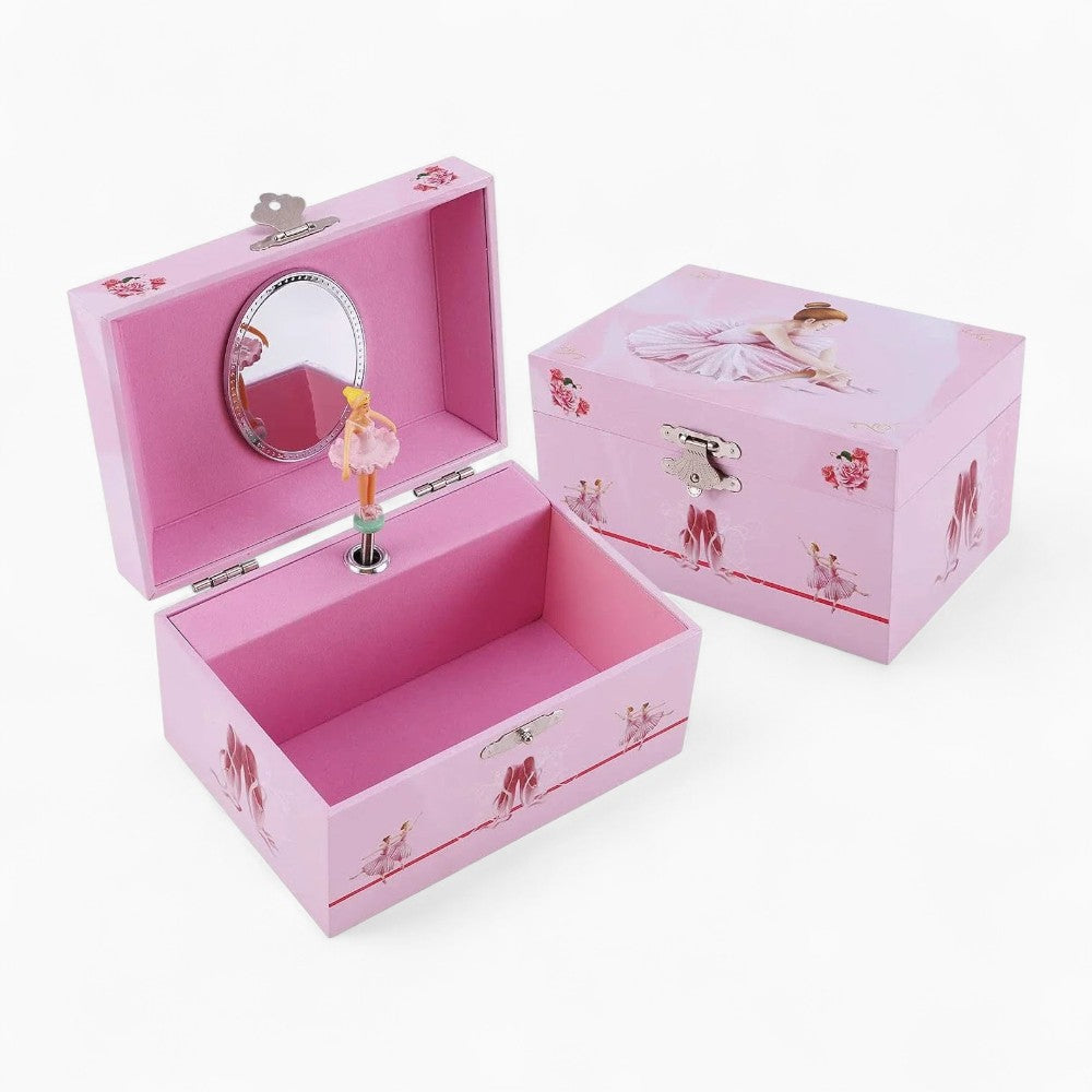 Boîte à Bijoux Danseuse Rose Coffret Bois