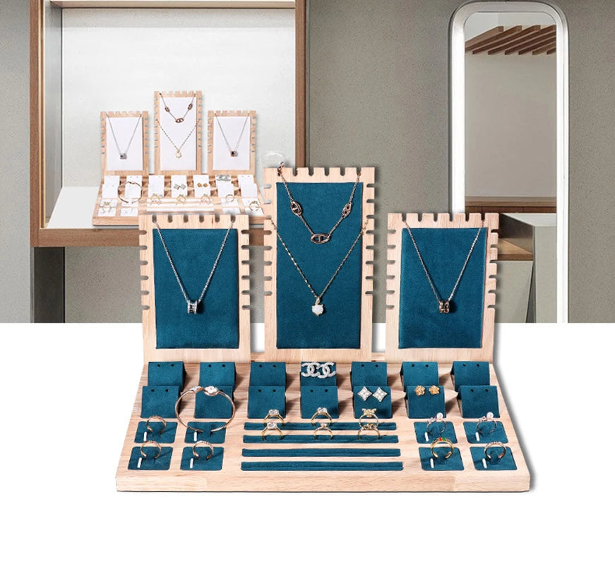 Boîte à Bijoux Bambou Velours Rangement