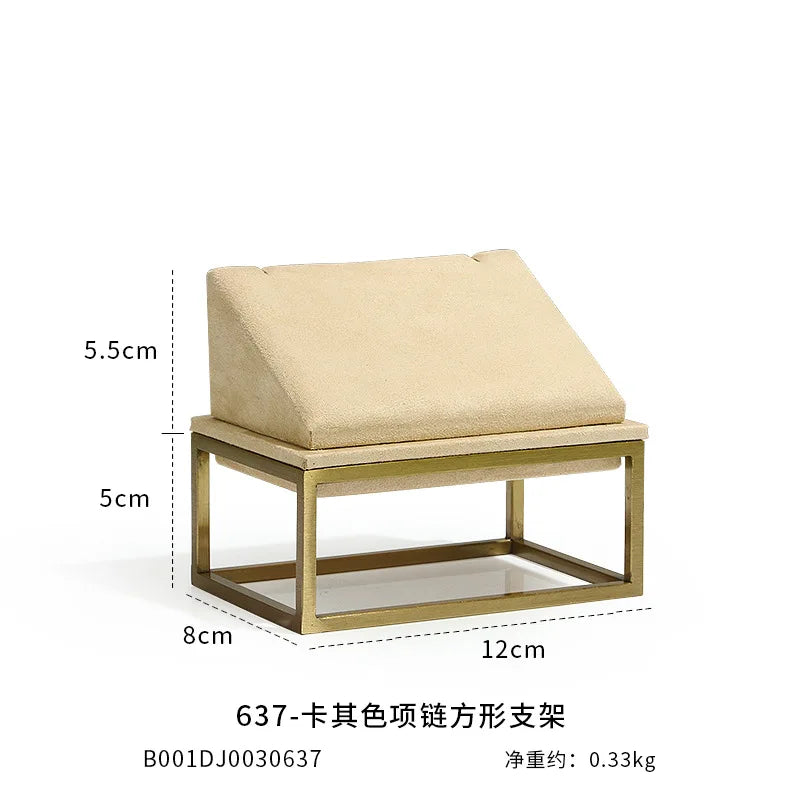 Ensemble Métal Beige Organisateur Bijoux Anneau Collier