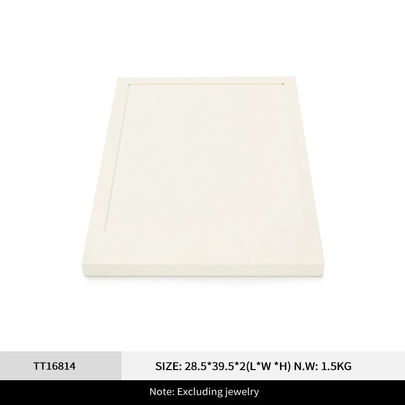 Présentoir Bijoux Velours Beige Comptoir Vitrine