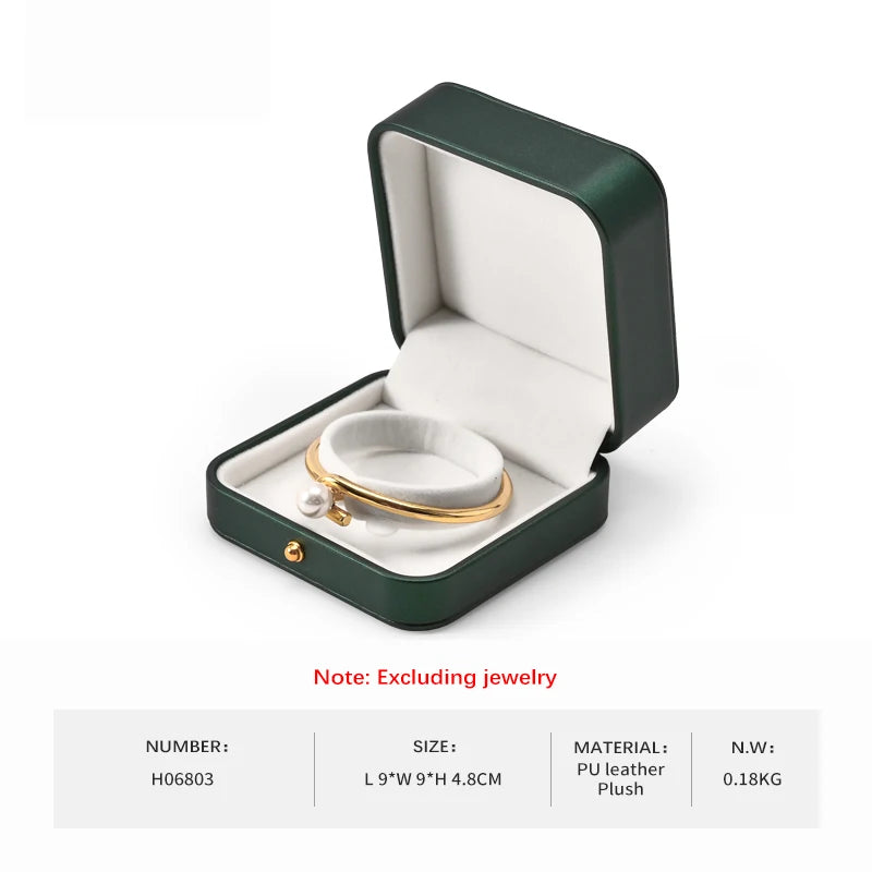 Boîte Bague Cuir Luxe Cadeau Mariage