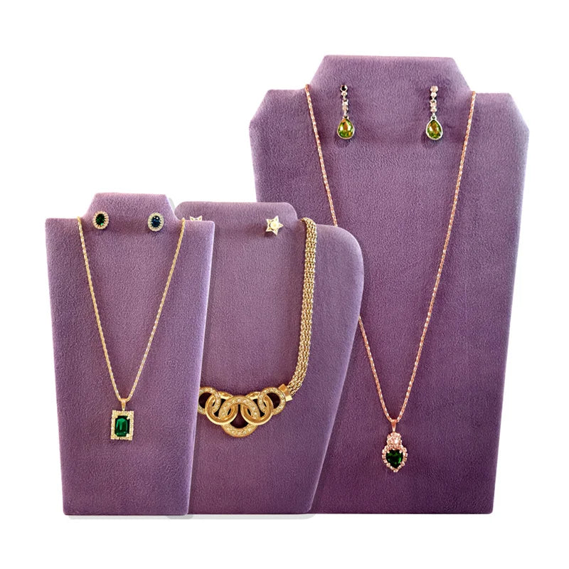 Présentoir Collier Velours Plat Multicolore