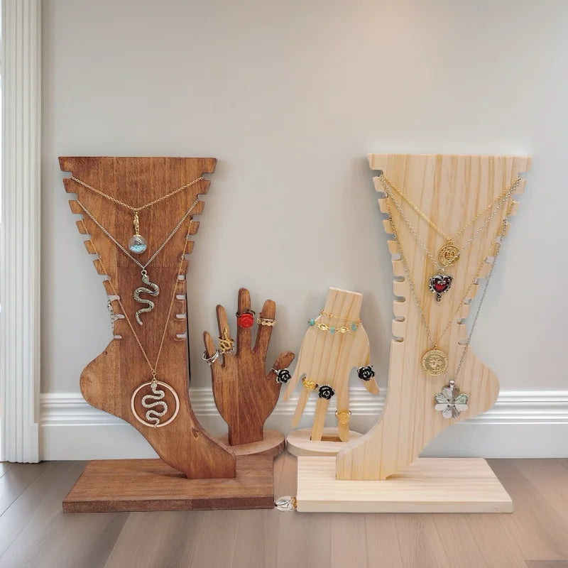 Présentoir bracelet cheville bois