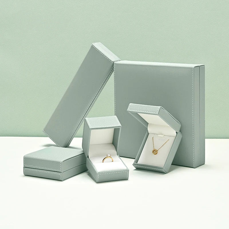 Boîte Bijoux Velours Vert Coffret Mariage