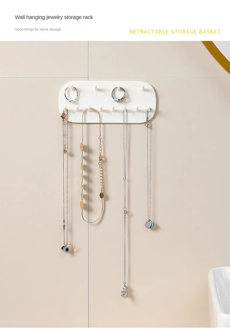 Présentoir Collier Mural Plastique Rigide Blanc