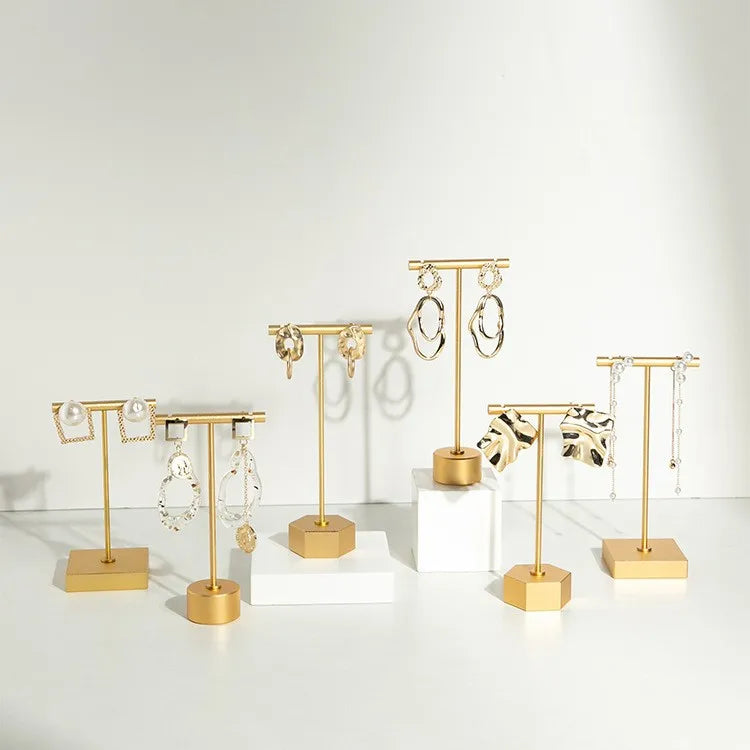 Présentoir Bijoux Métal Doré Élégant