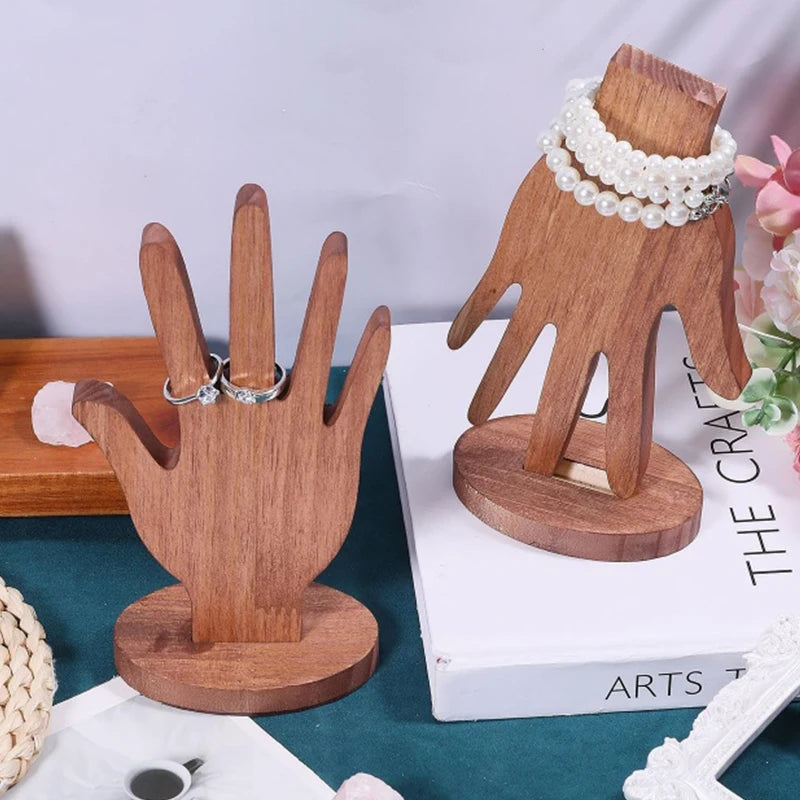 Présentoir Bois Main Bague Anneau Bijoux
