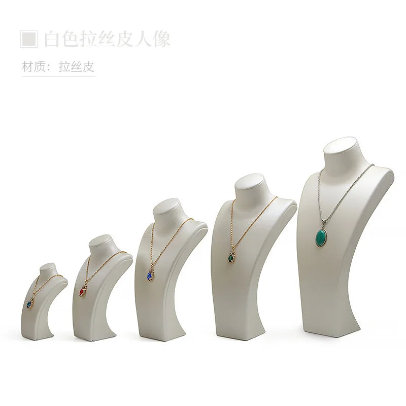 Buste Bijoux Cuir Présentoir Multi-Tailles Vitrine