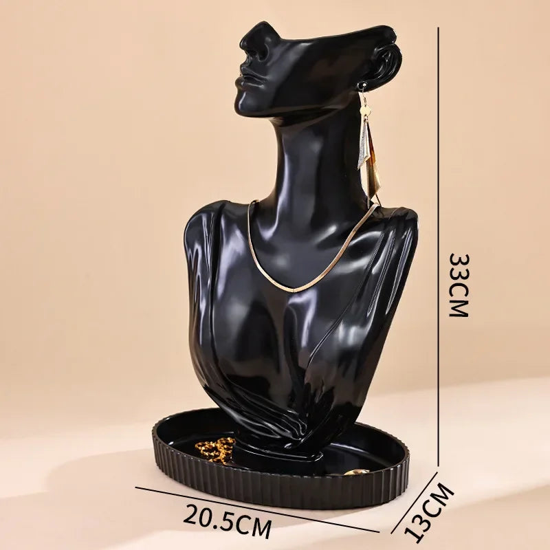 Buste Collier Plastique Acrylique Vitrine