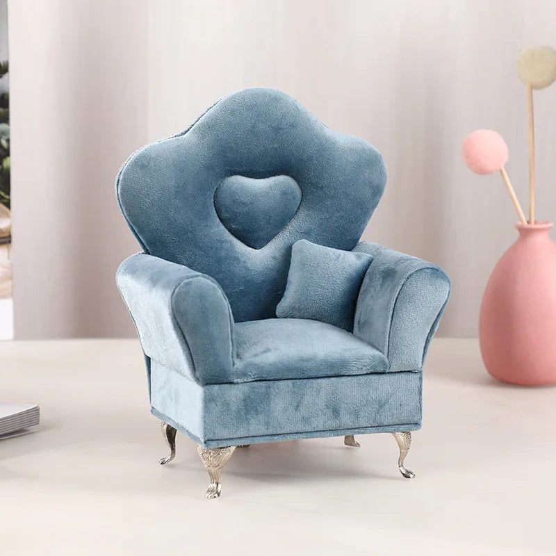 Boîte Bijoux Velours Canapé Décoratif Femme