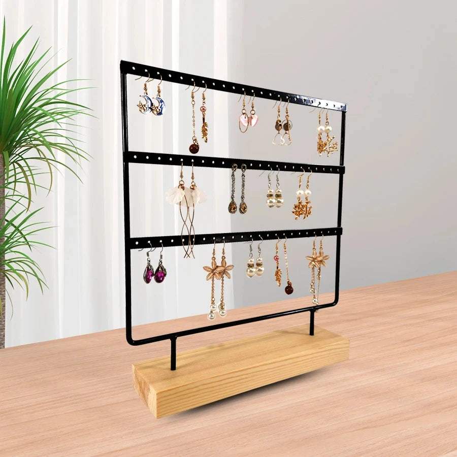 Présentoir Boucles d'Oreilles Métal Grille Vitrine