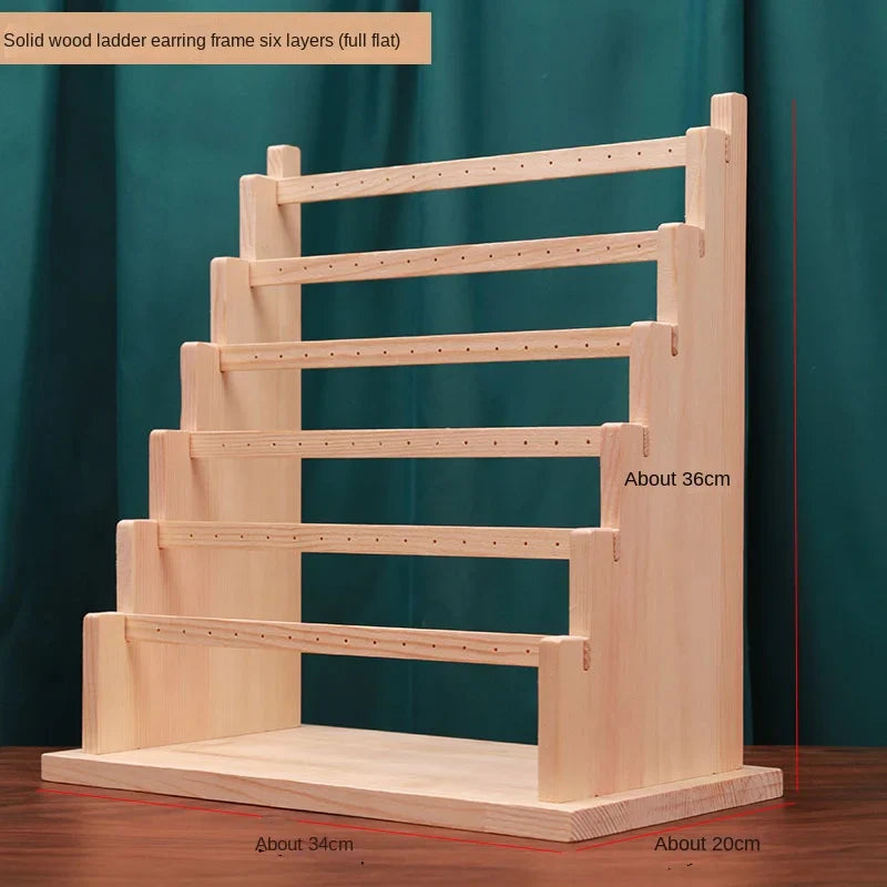 Présentoir Boucle d'Oreille Bois Massif Vitrine