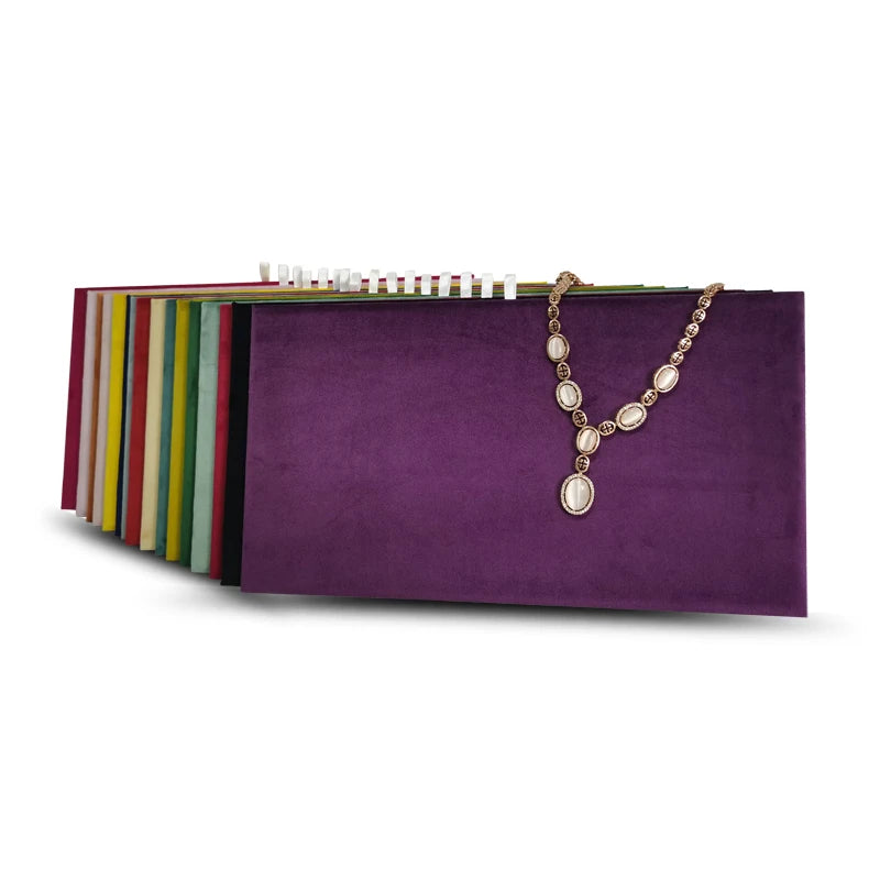 Plateau Bijoux Velours Multicolore Comptoir Vitrine