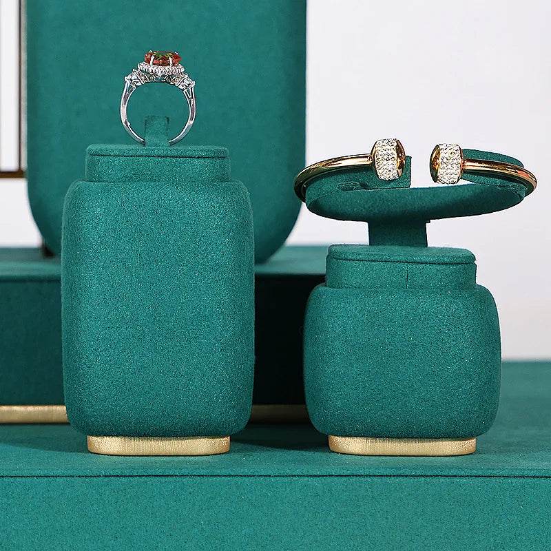 Présentoir Bijoux Résine Vert Buste Collier