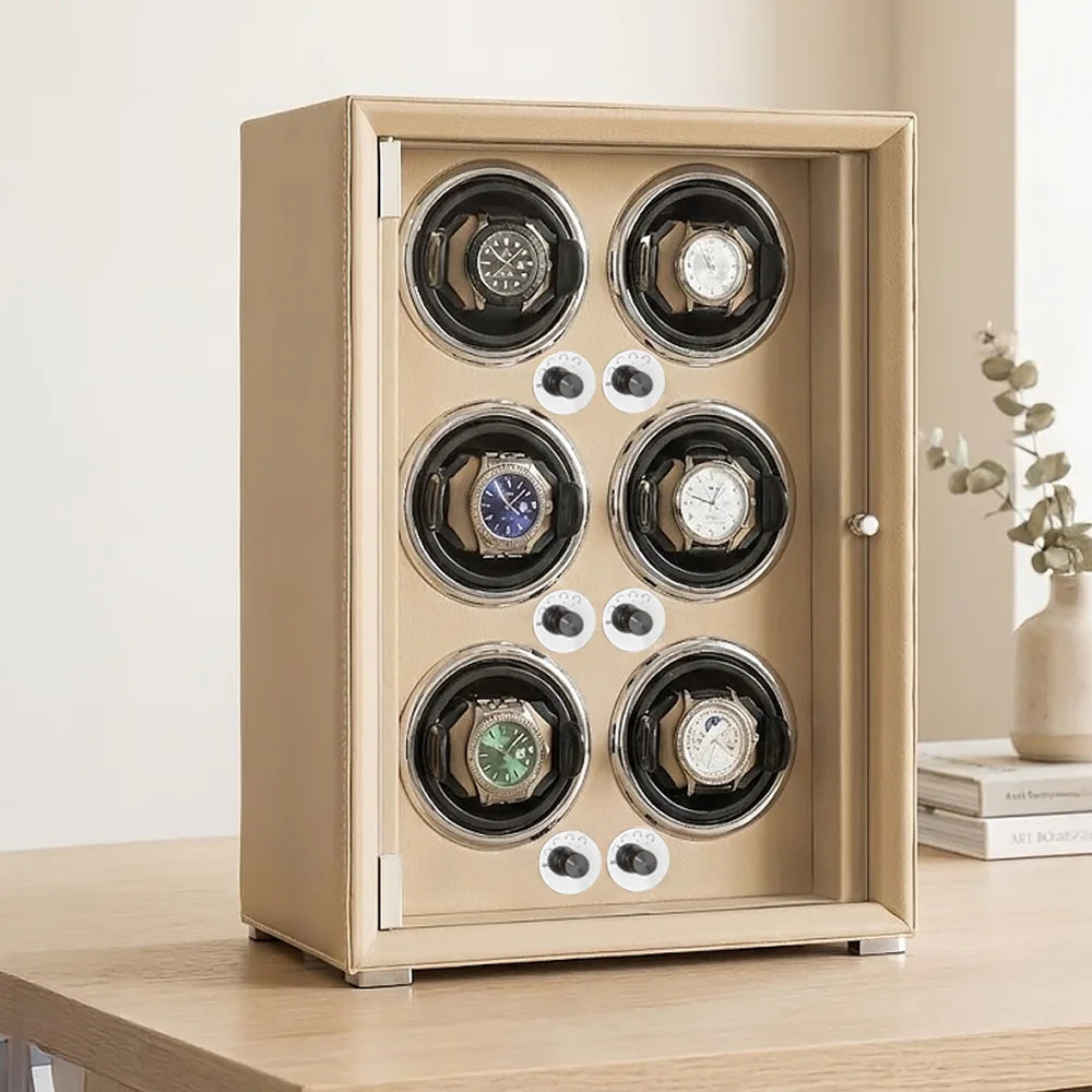 Coffre Fort Montre Cuir Remontoir Multi Emplacements